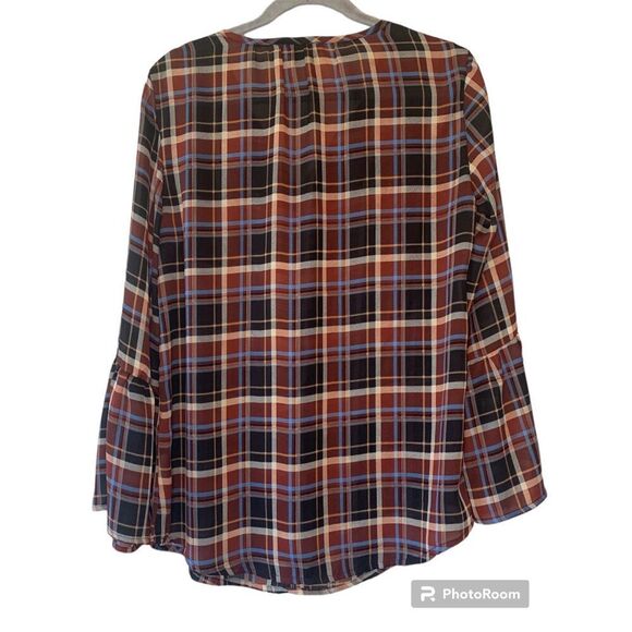 Suzanne Betro sheer plaid blouse - Picture 2 of 5